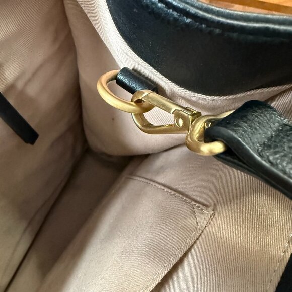 Black Leather J Crew Shoulder/Crossbody Bag with Detachable Strap - Picture 9 of 11